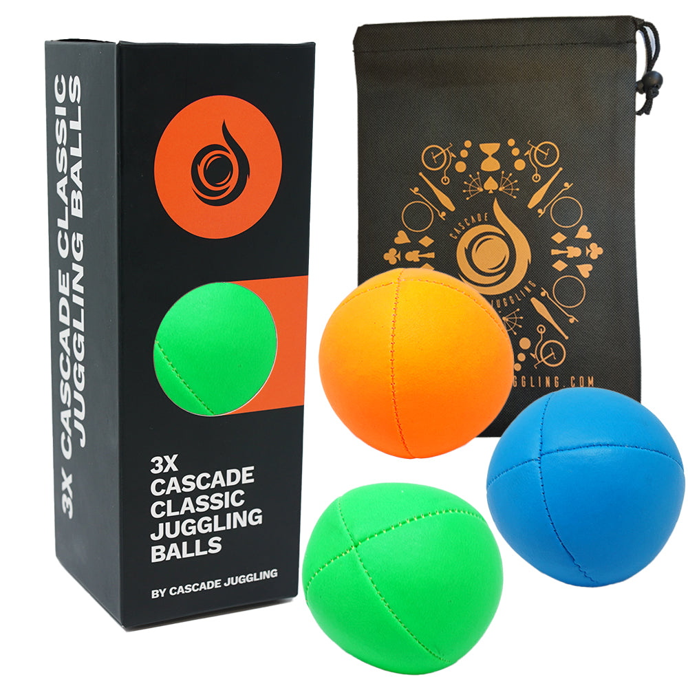 3 x Cascade Neon Classic Thud Juggling Ball Set