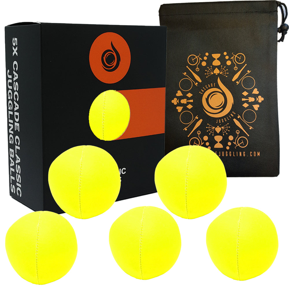5 x Cascade Neon Classic Thud Juggling Ball Set