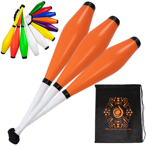 Set of 3 Juggle Dream Coloured Trainer Clubs and Bag