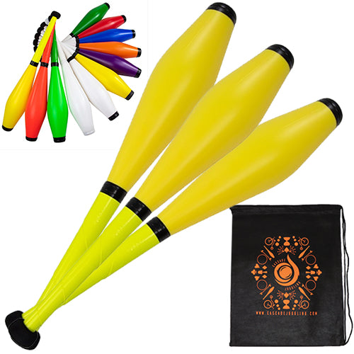 Set of 3 Juggle Dream Coloured Trainer Clubs and Bag