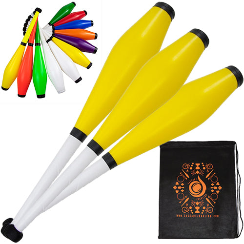 Set of 3 Juggle Dream Coloured Trainer Clubs and Bag