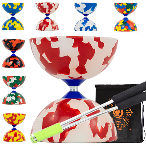 Juggle Dream Jester Diabolo Set with Aluminium Handsticks and Bag