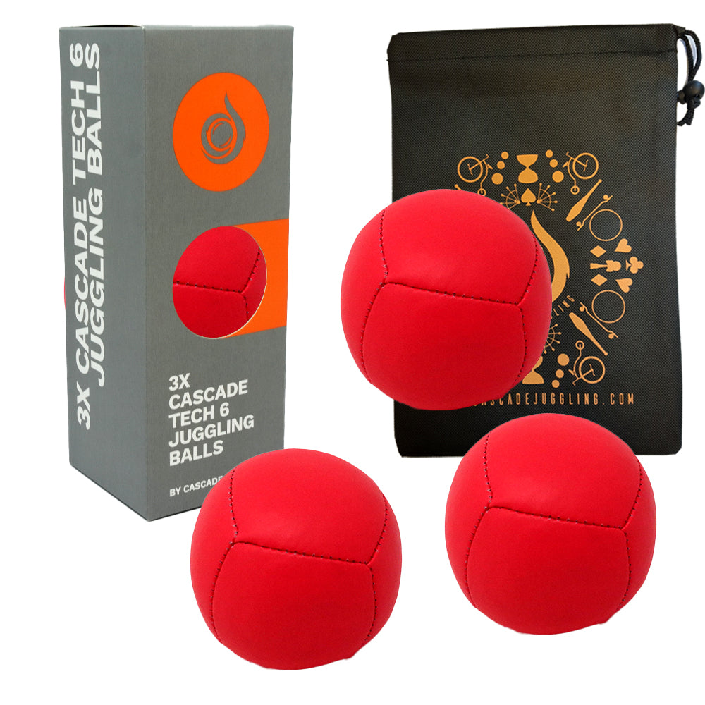 3 x Cascade Tech 6 v2 6 Panel Thud Juggling Ball Set
