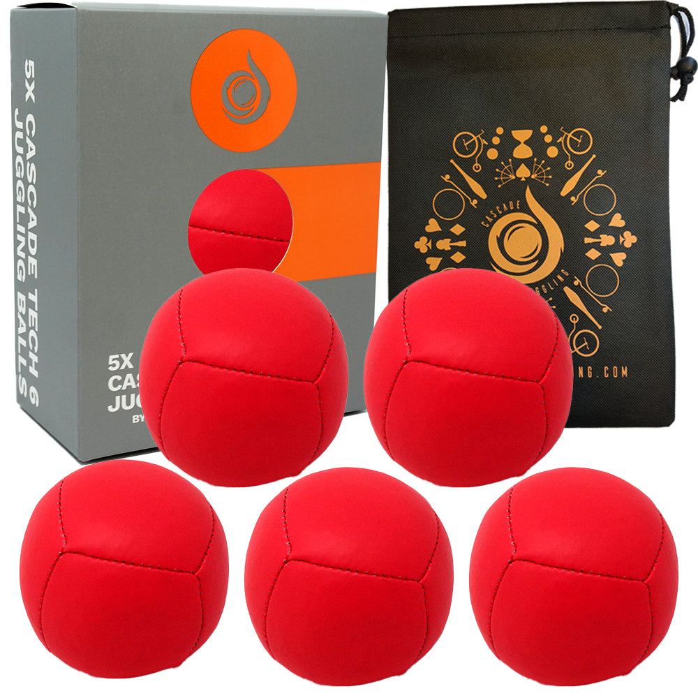 5 x Cascade Tech 6 v2 6 Panel Thud Juggling Ball Set