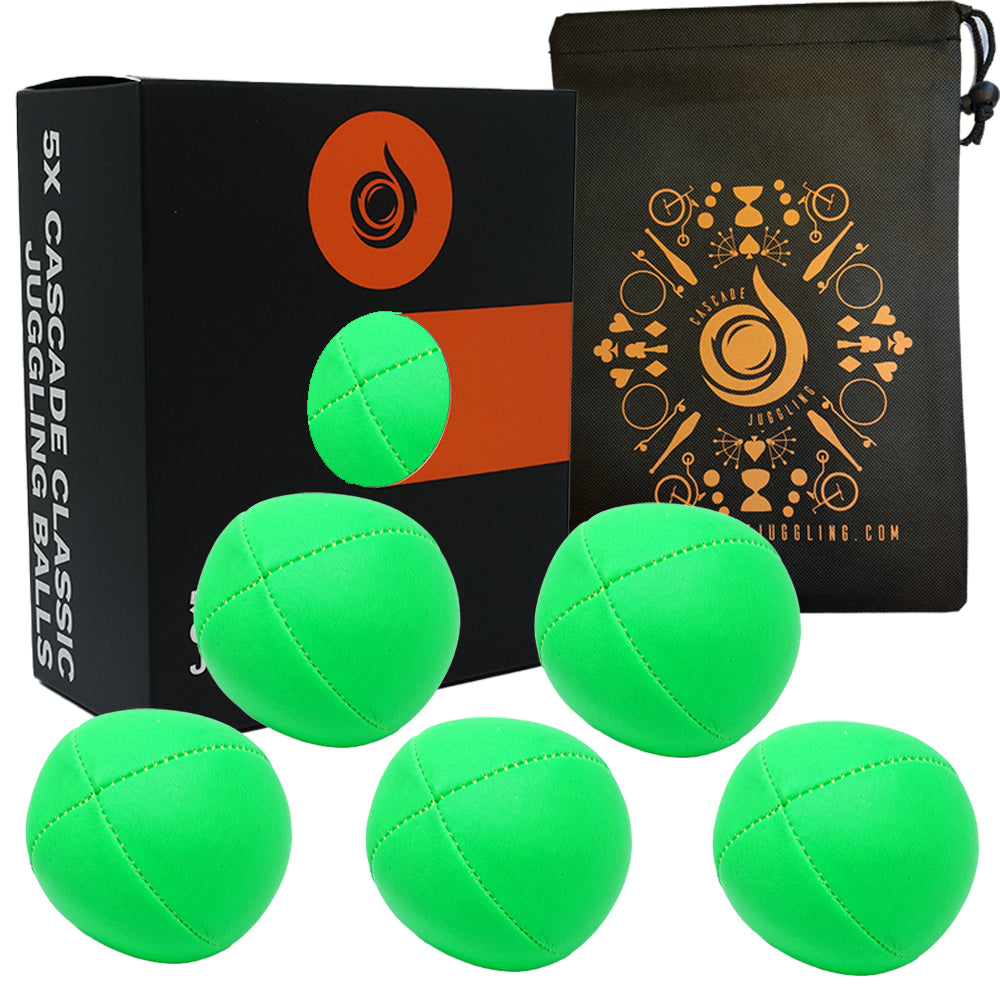5 x Cascade Neon Classic Thud Juggling Ball Set