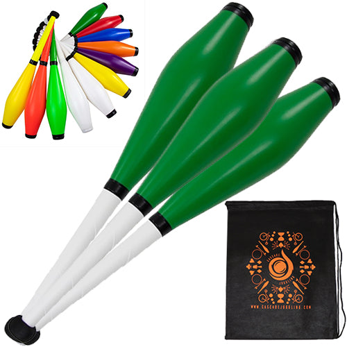 Set of 3 Juggle Dream Coloured Trainer Clubs and Bag