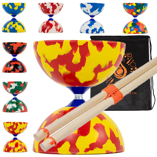 Juggle Dream Jester Diabolo Set with Wooden Handsticks and Bag