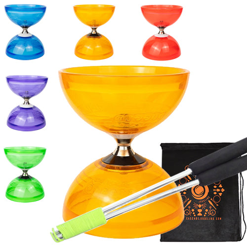 Juggle Dream Quartz Diabolo with Aluminium Handsticks