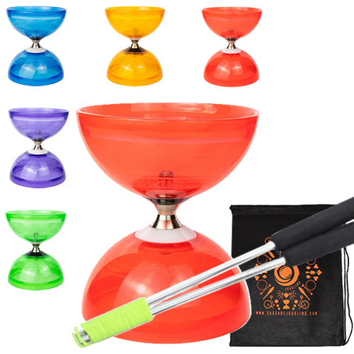Juggle Dream Quartz Diabolo with Aluminium Handsticks